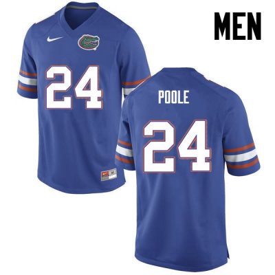 Men's Florida Gators #24 Brian Poole NCAA Nike Blue Authentic Stitched College Football Jersey TMH6762PD